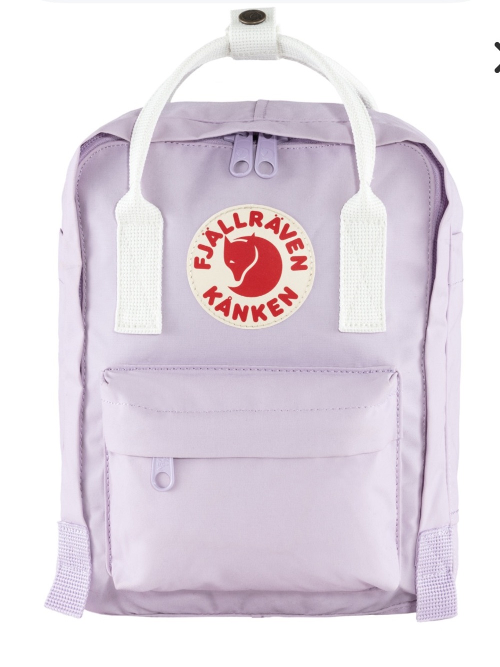 FJALLRAVEN Mini Backpack, pastel lavender with white straps